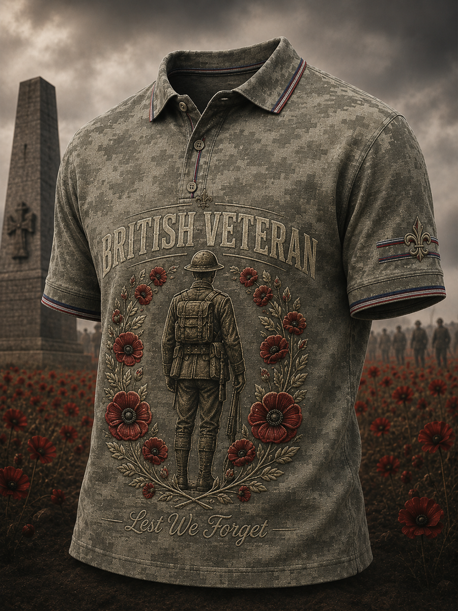 Men's British Veteran Printed polo shirt