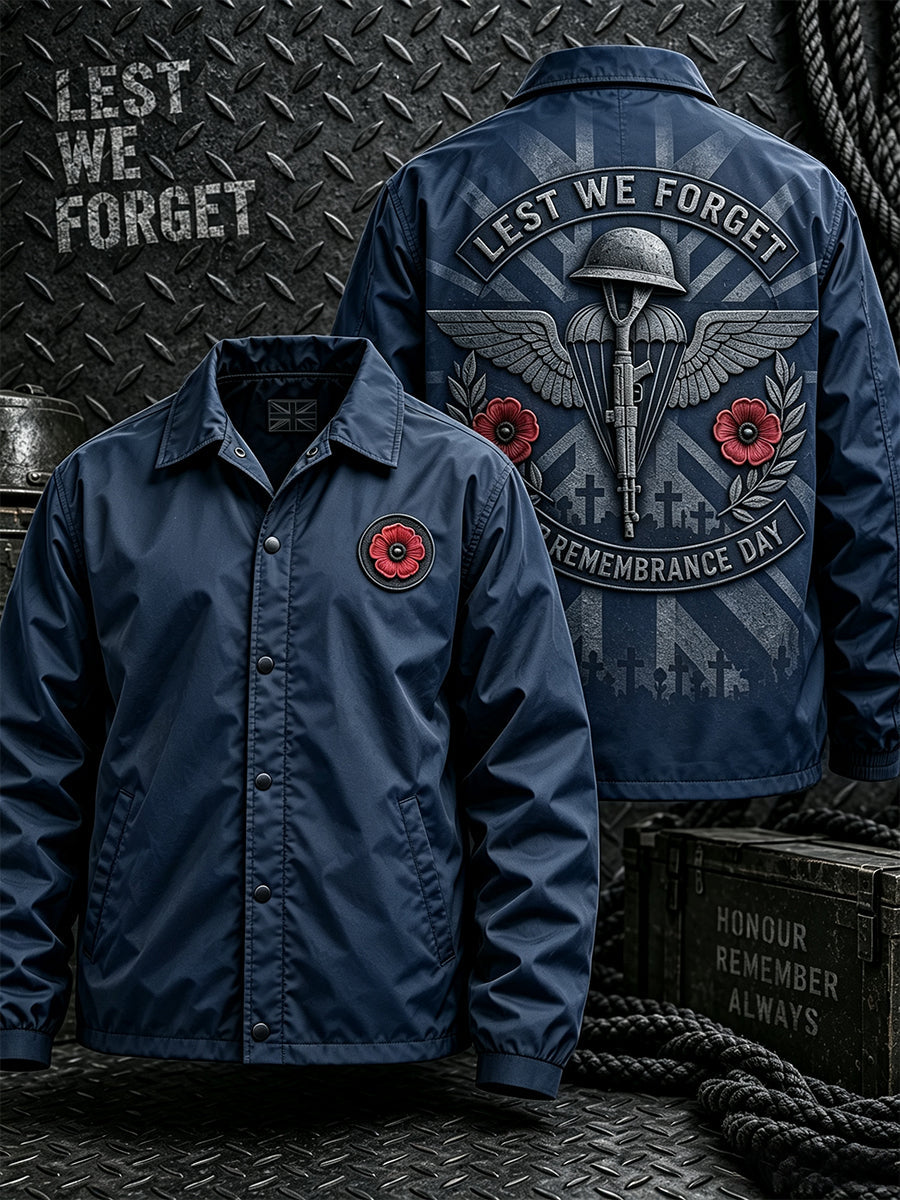 Men's Remembrance Day Lest We Forget  Button-Down Jacket