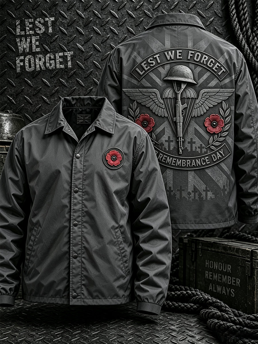 Men's Remembrance Day Lest We Forget  Button-Down Jacket
