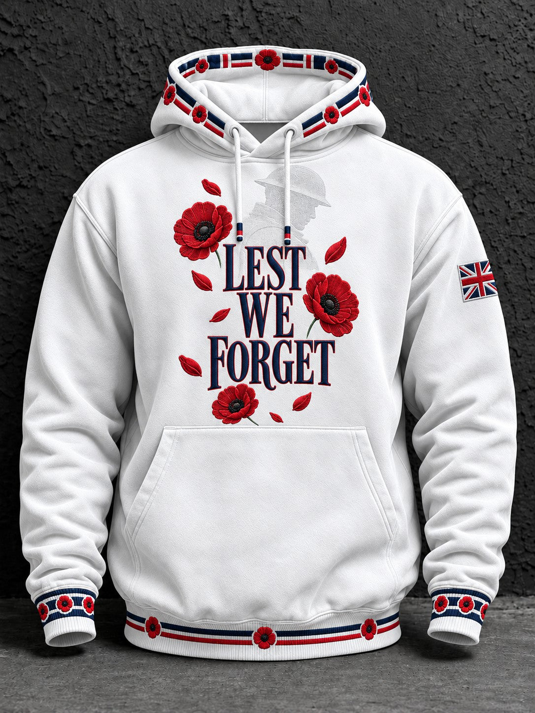 Men's Lest We Forget Printed Hoodie