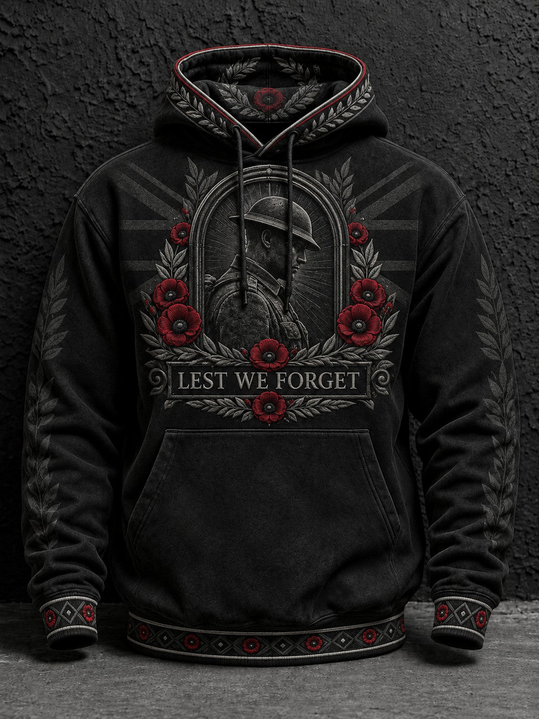 Men's Lest We Forget Printed Hoodie
