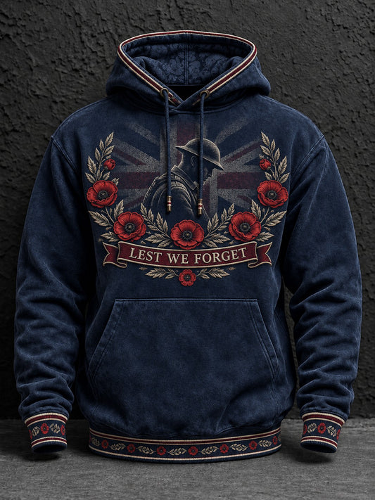 Men's Lest We Forget Printed Hoodie