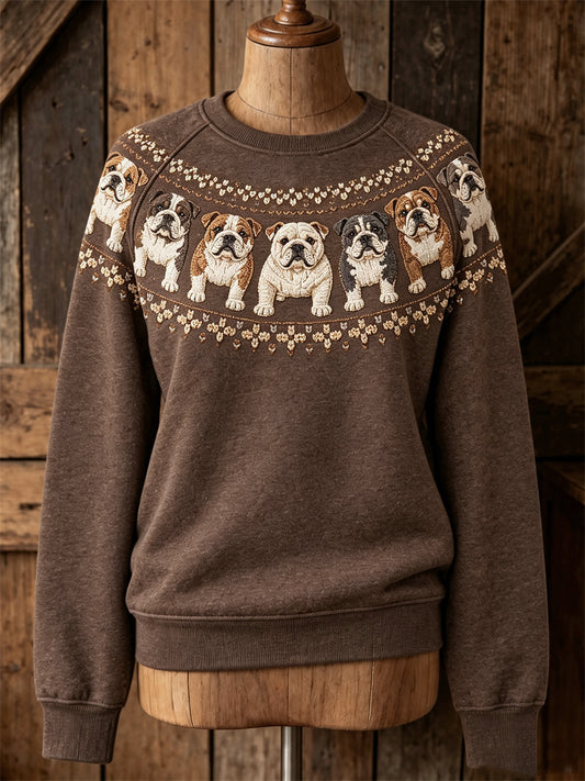 Women's Vintage Yoke Isle Print raglan sleeve sweatshirt
