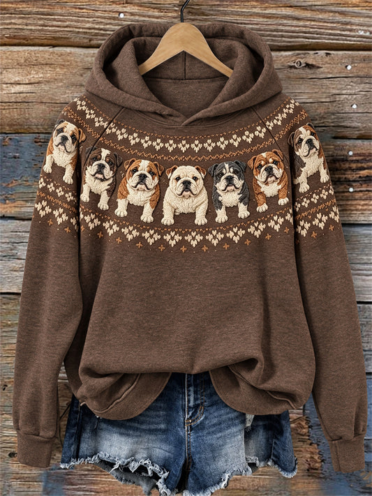 Women's Vintage Yoke Isle Print raglan sleeve Hoodie