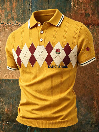 Men's England Lancashire Day Red Roses Art Printed Casual Topsz