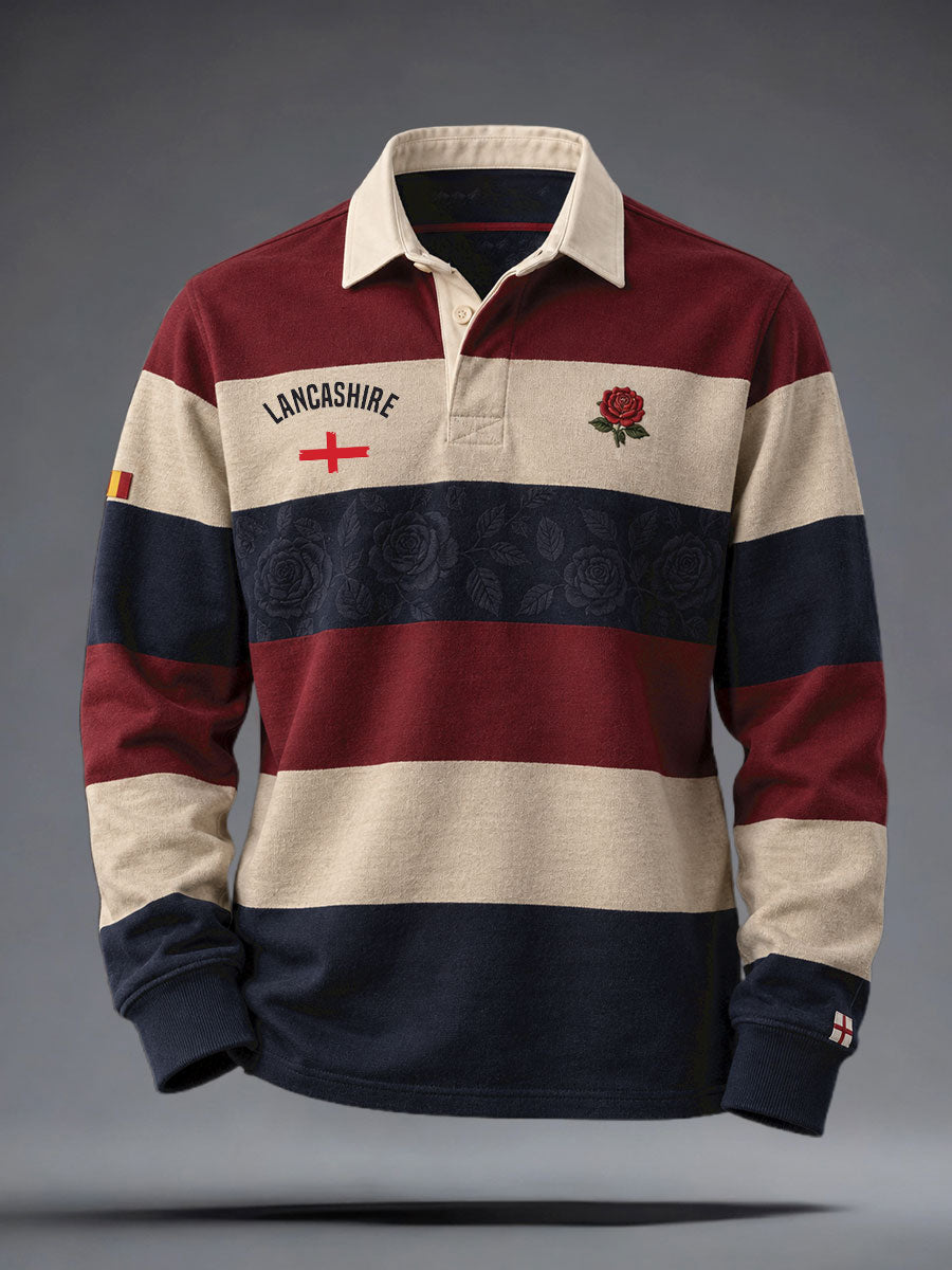 Men's England Lancashire Day Red Roses Art Printed Casual Topsz