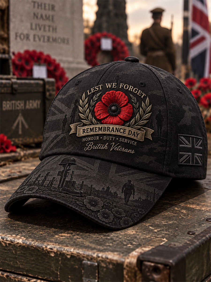 Unisex Remembrance Day Lest We Forget Hat