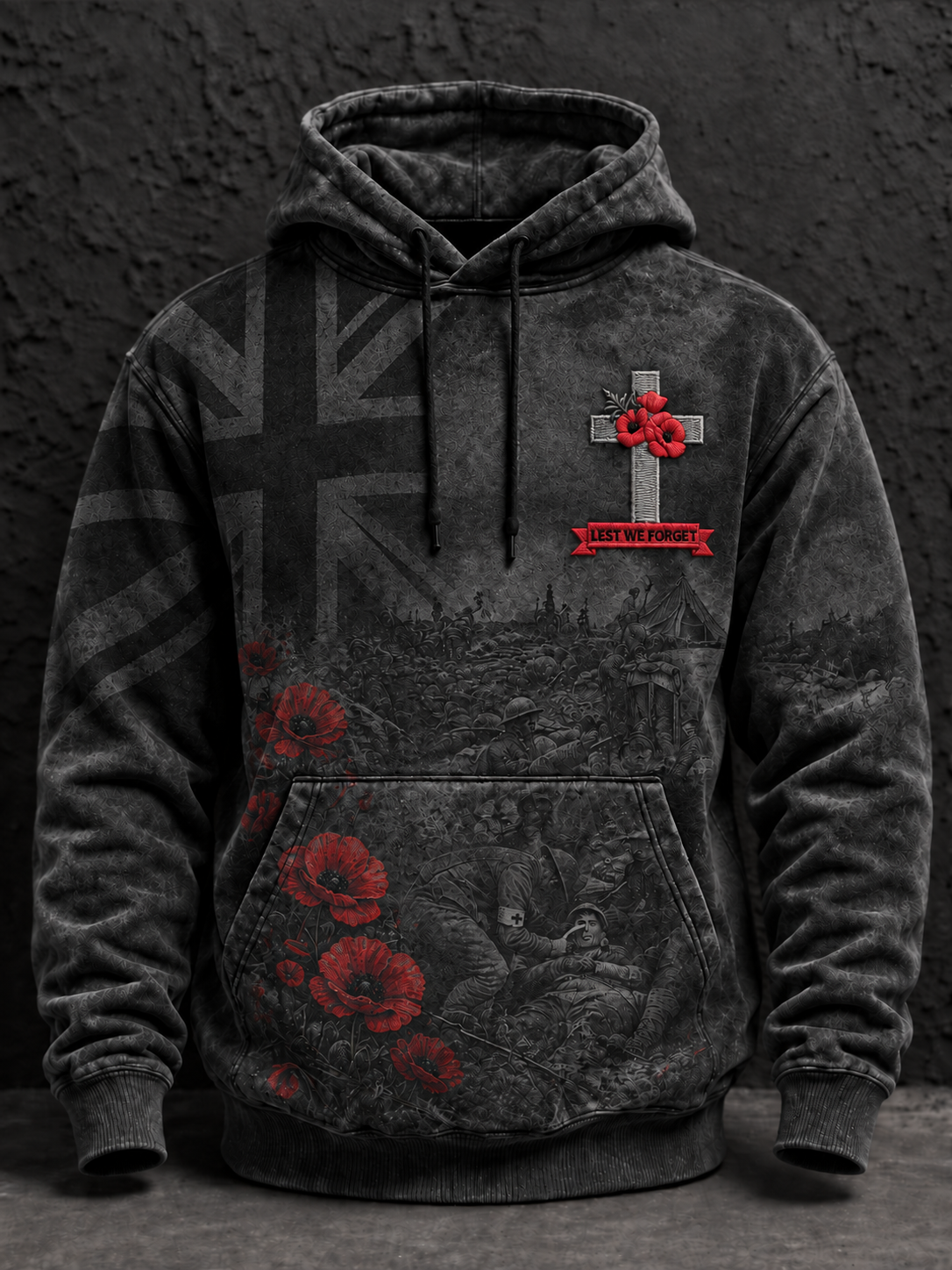 Men's Remembrance Day Lest We Forget  Hoodie