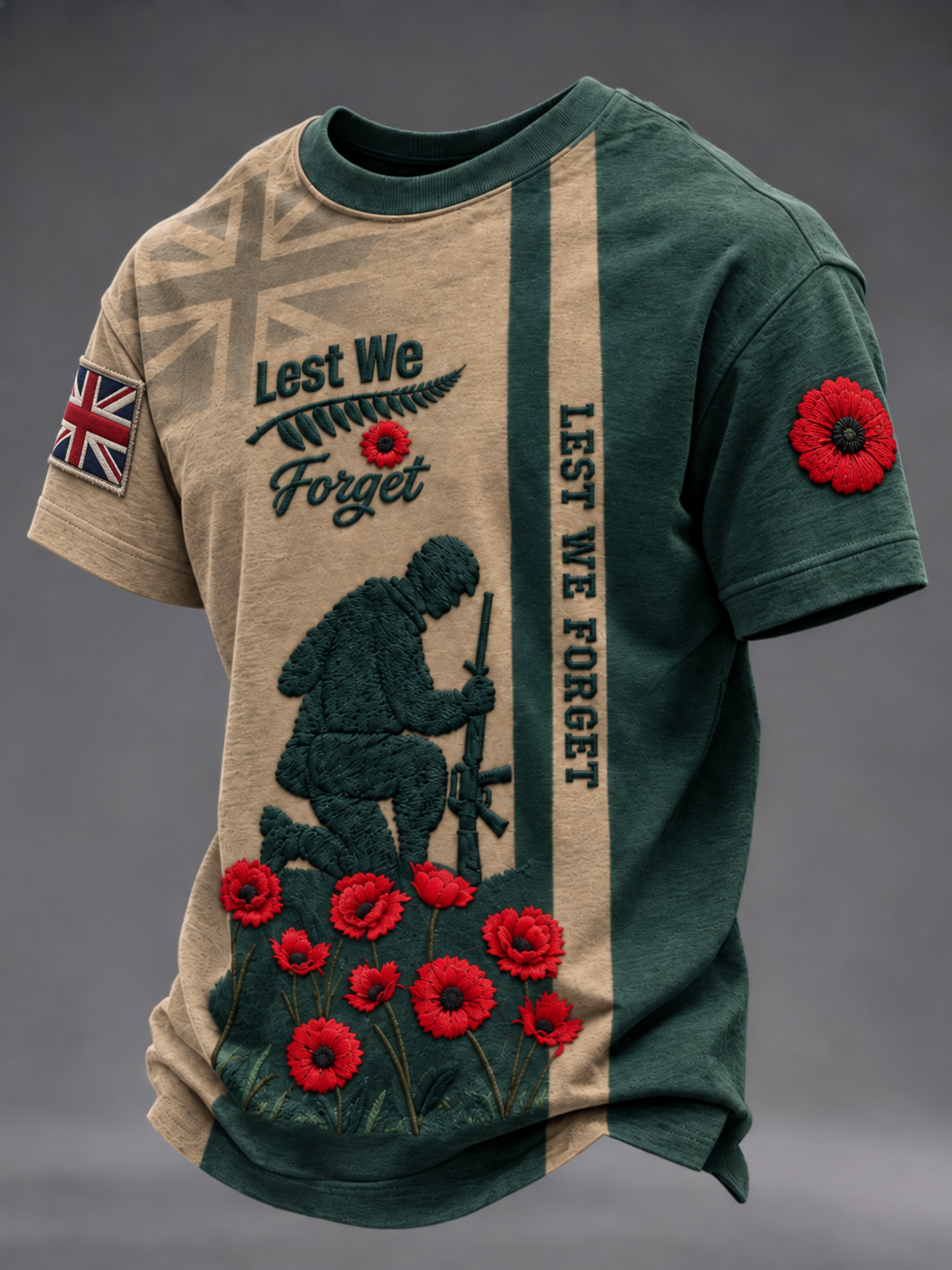 Men's Remembrance Day Lest We Forget short sleeves t-shirt