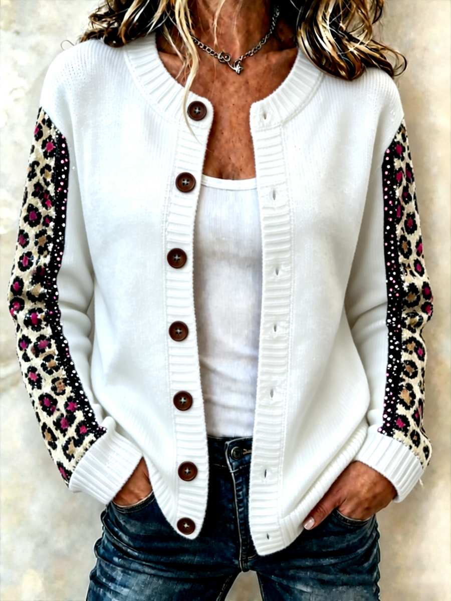 Women's Cardigan-Style Knit Jacket