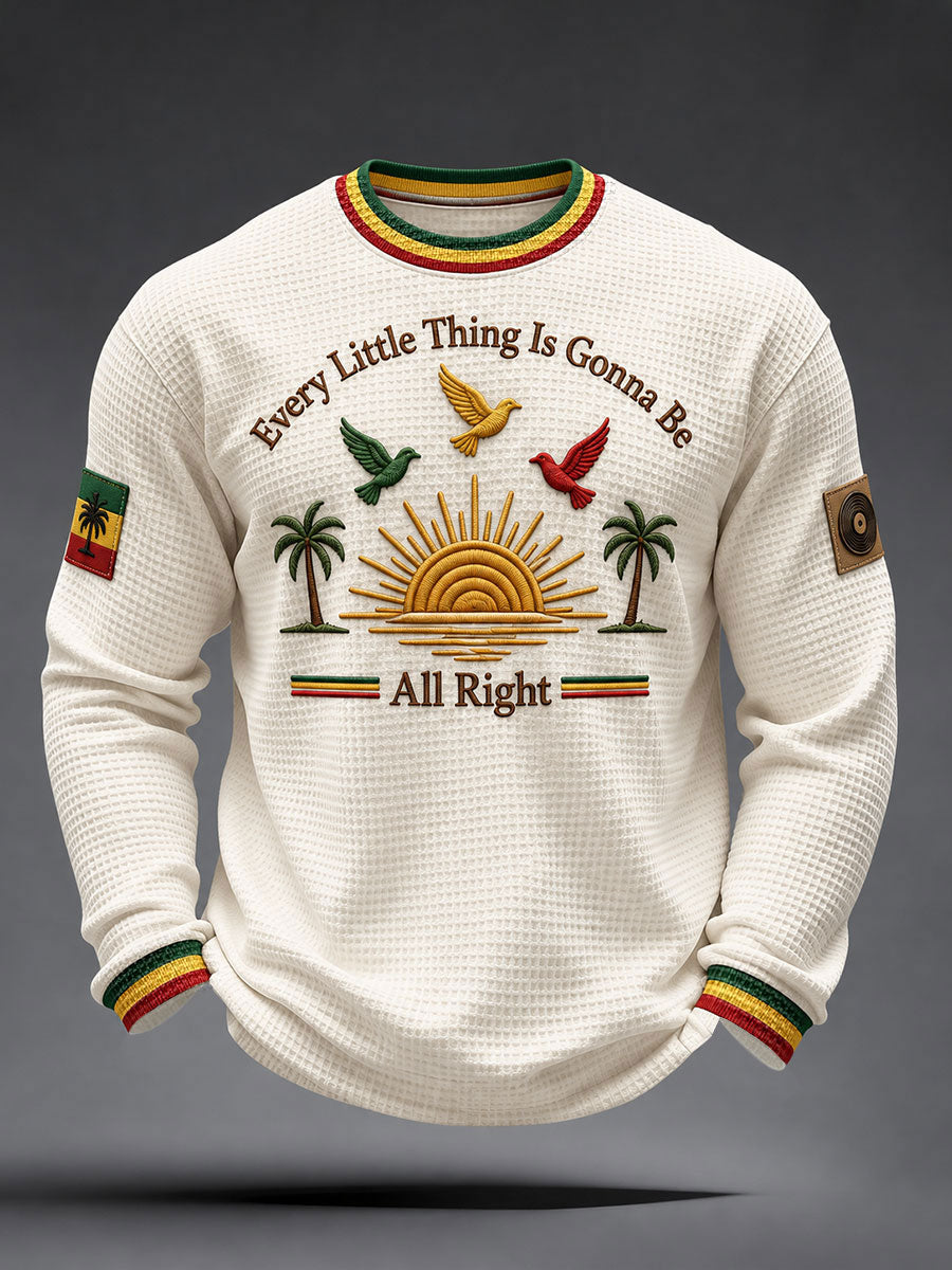Men's Every Little Thing Is Gonna Be All Right Waffle Top