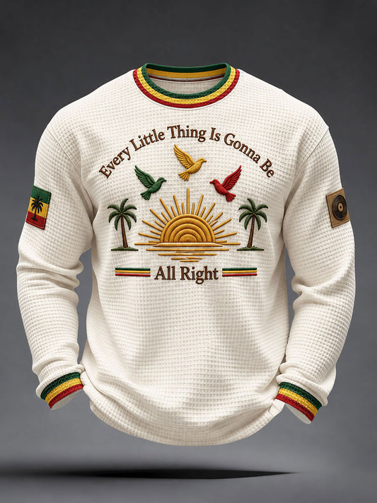 Men's Every Little Thing Is Gonna Be All Right Waffle Top