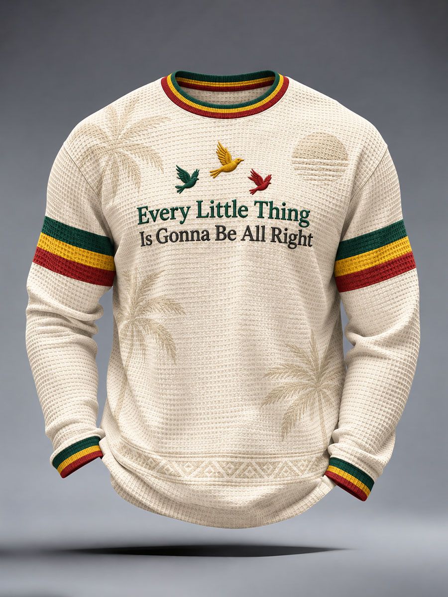 Men's Every Little Thing Is Gonna Be All Right Waffle Top