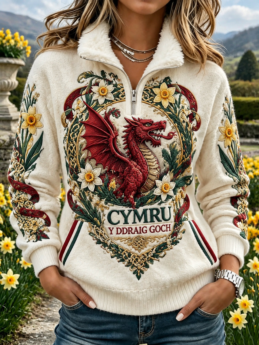 Women's Vintage British Wales Printed Top