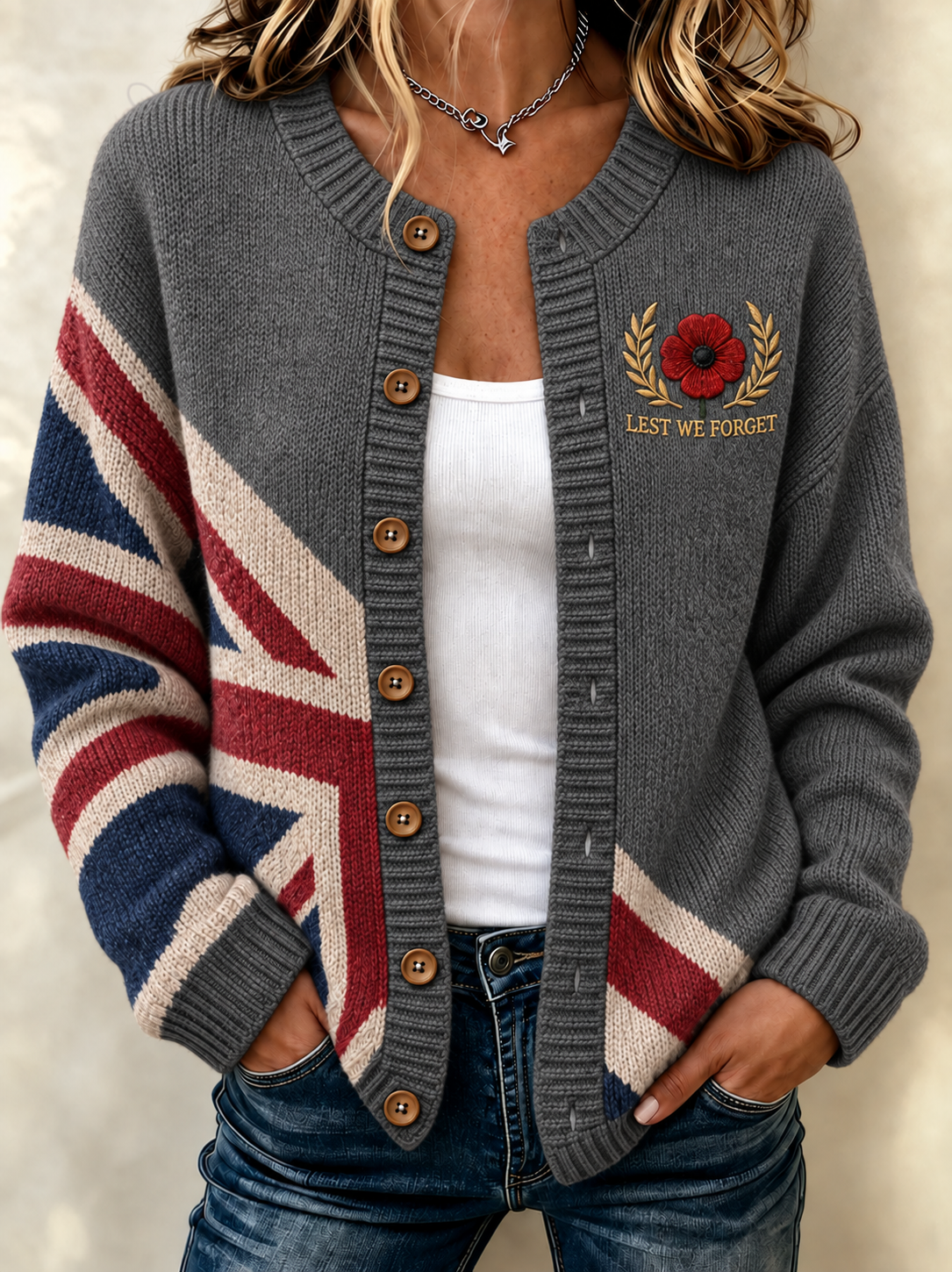 women's Remembrance Day Cardigan