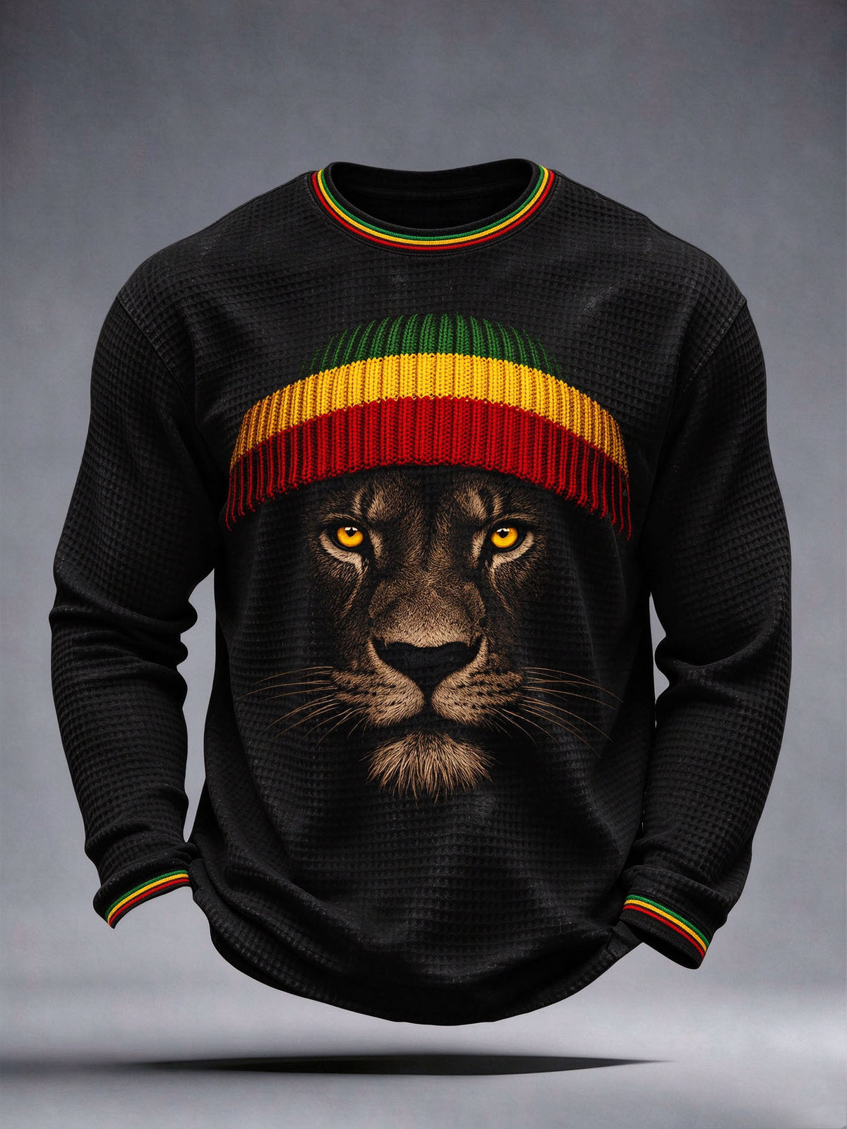 Men's Reggae Lion Waffle T-Shirt