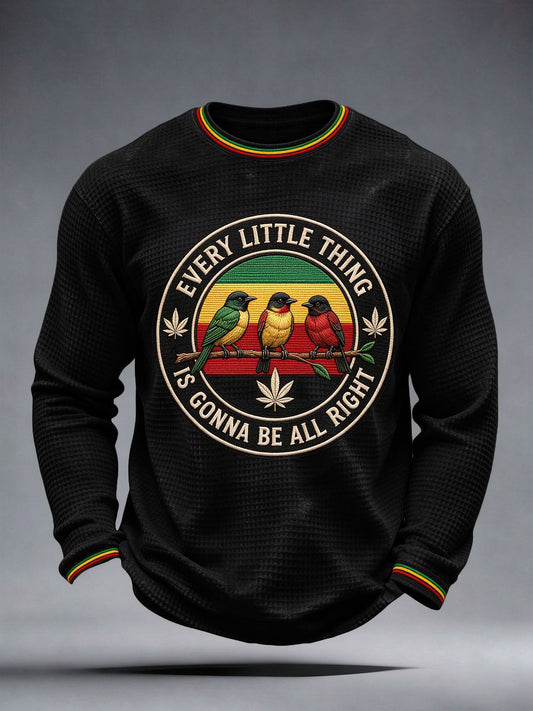 Men's Every Little Thing Is Gonna Be All Right Waffle T-Shirt