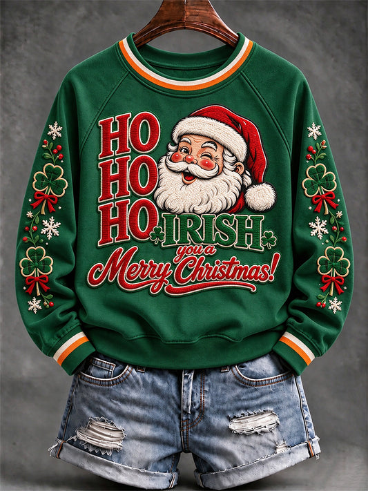 Women's Irish You A Merry Christmas Raglan Sleeve Sweatshirt