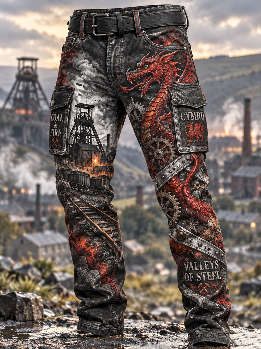 Men's British Wales Printed Work Trousers
