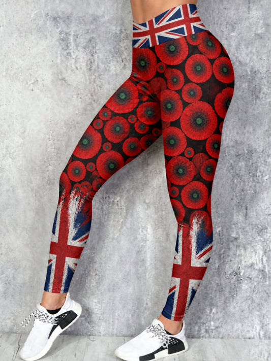 Women's Remembrance Day Lest We Forget High Waisted Leggings