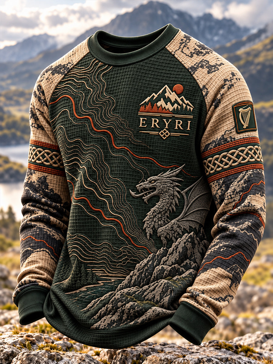 Men's Wales CYMRU Waffle-Knit Sweatshirt