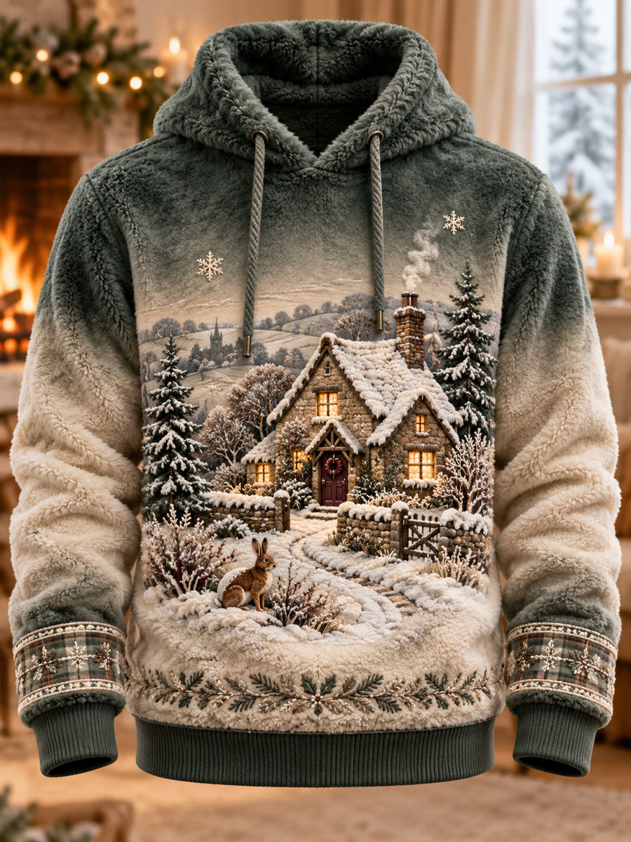 Men's Fun Christmas Flannel Hoodie
