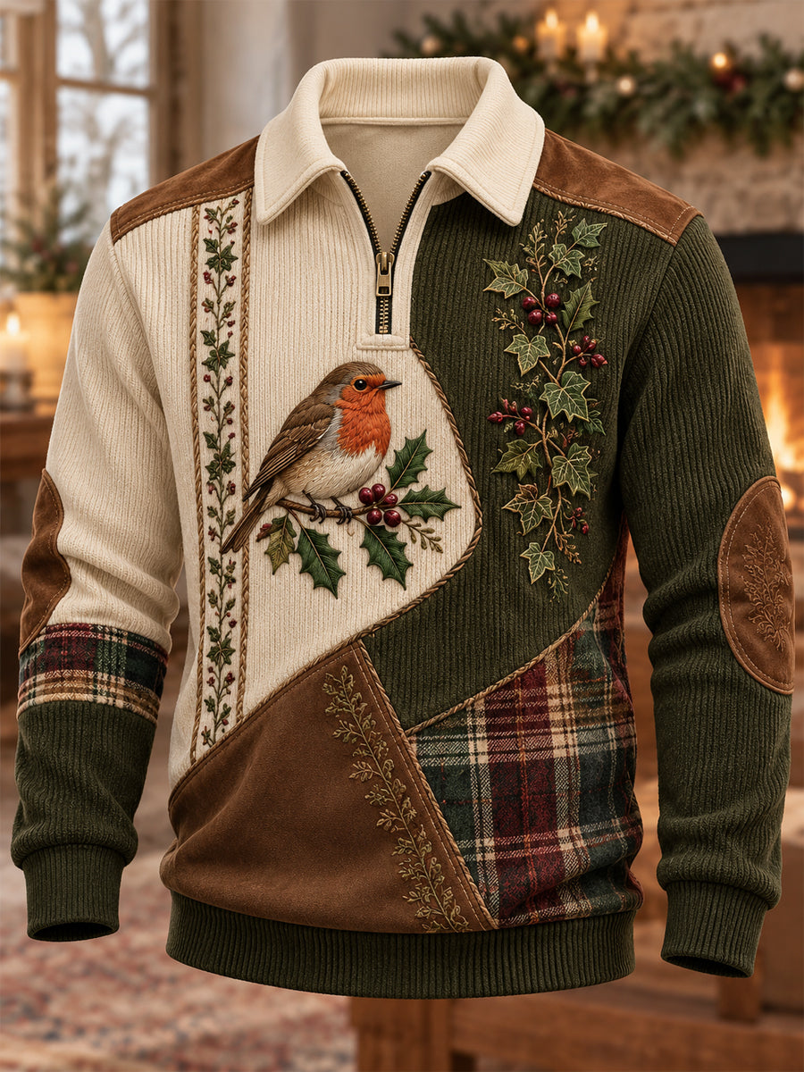 Men's Fun Christmas Zip-Up Hoodie