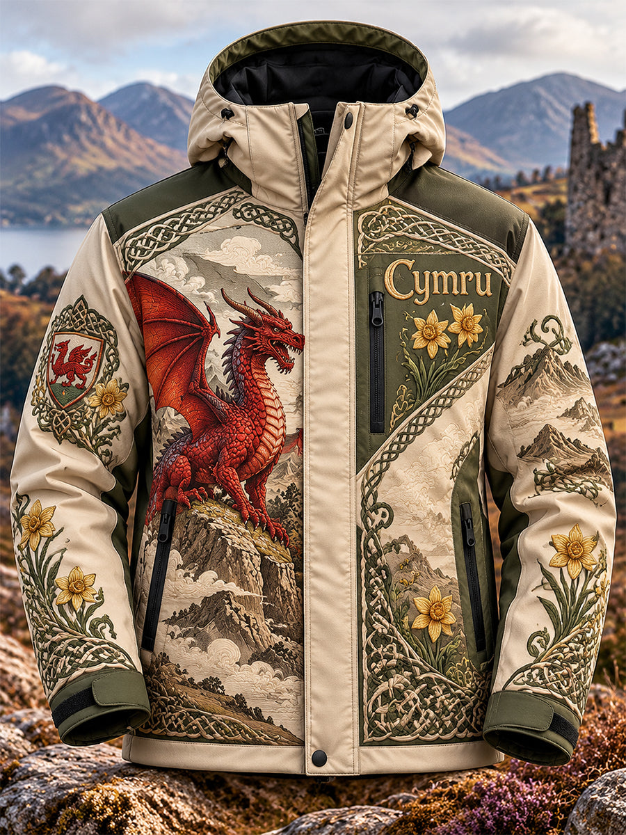 Men's UK Wales Celtic Culture Hardshell Jacket