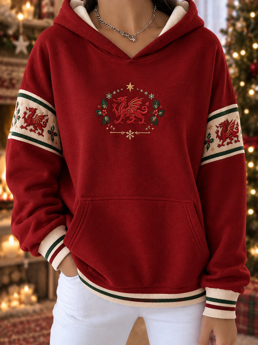 Women's Welsh Christmas Print Sweatshirt