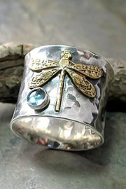 Vintage Two Tone Dragonfly Ring