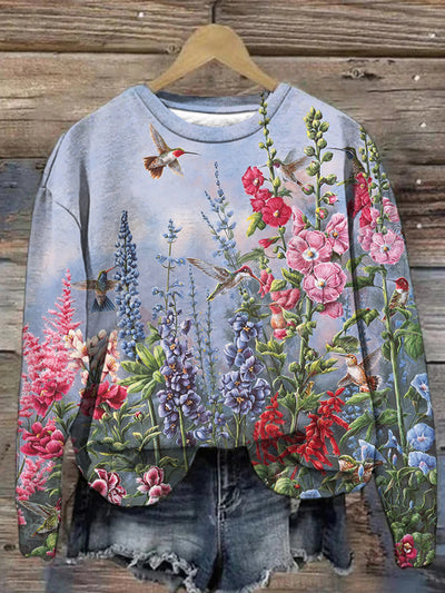 Unisex Floral Art Abstract Print Sweatshirt
